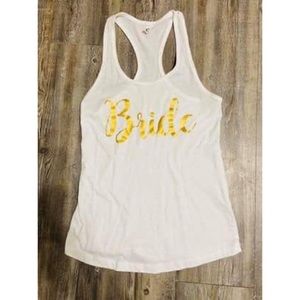 White bride tank top - bachelorette, honeymoon